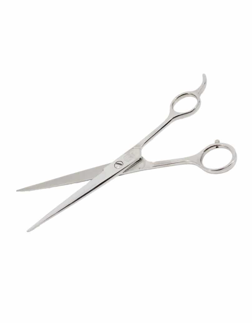 What type of steel is used to make hair cutting shears