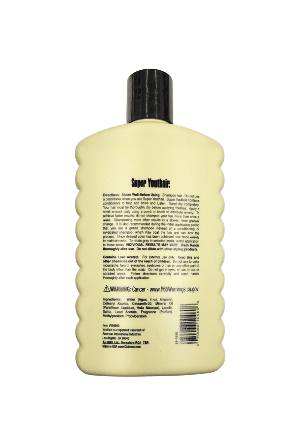 Super Youthair Creme 10oz - Back Label