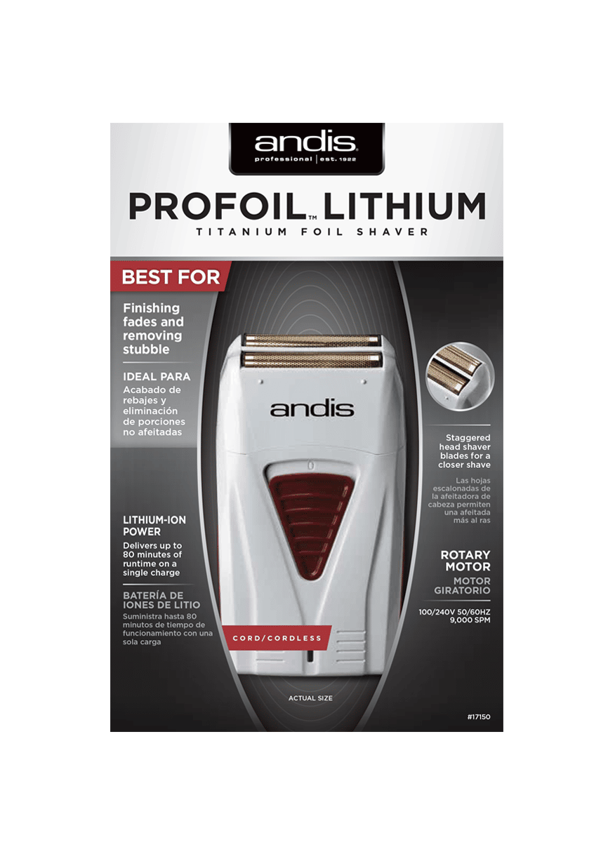 Andis Profoil Lithium Titanium Foil Shaver #17150 - Barber