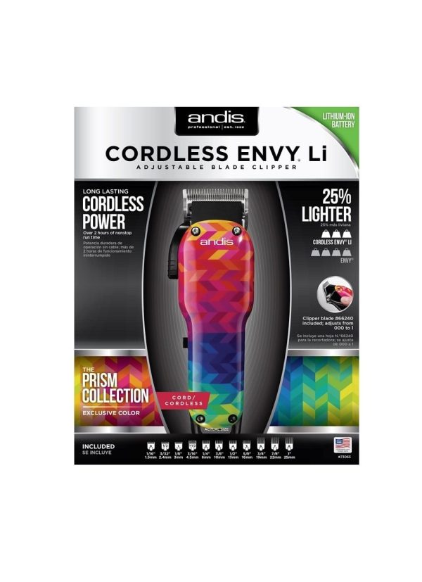 Andis Cordless Envy Li Clipper Prism #73065 - Image 2