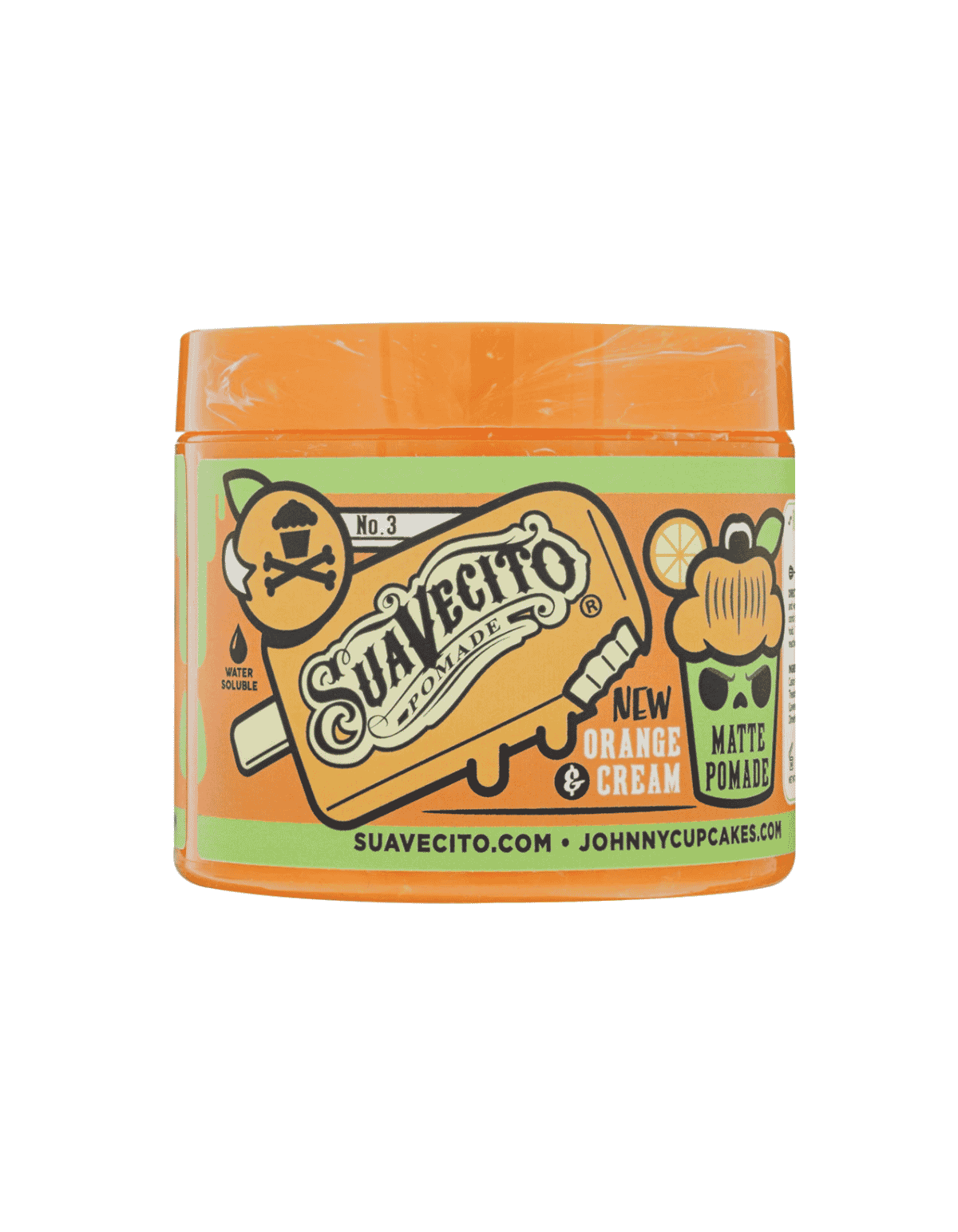 Suavecito X Johnny Cupcakes Orange Cream Pomade 4oz - Barber Depot
