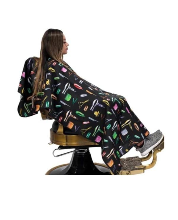 King Midas Fruity Pebble Cape on seated person 4