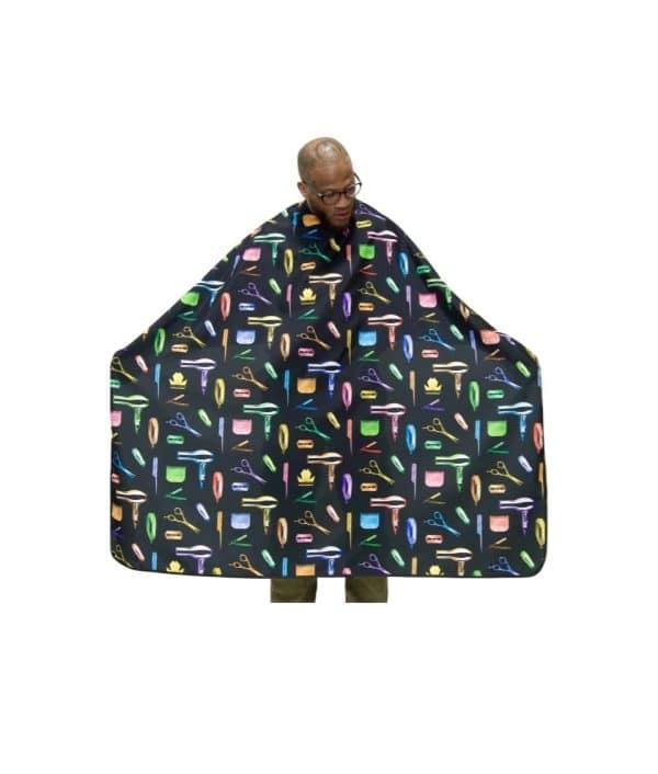 King Midas Fruity Pebble Cape on standing person 2