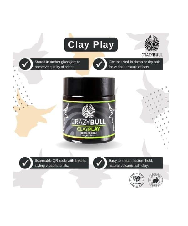 Crazy Bull Clay Play Medium Hold 100g - Info