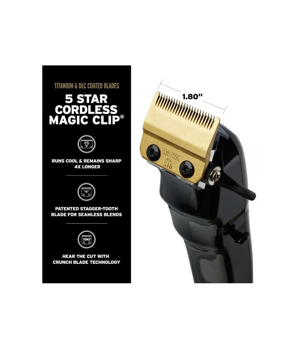 Wahl Professional | 5-Star Series Cordless Barber Combo | Includes 5-Star  Black Magic Clip & 5-Star Black Detailer Li