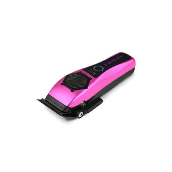 StyleCraft Instinct Metal Clipper #SC611M - Pink Cover Angled 2