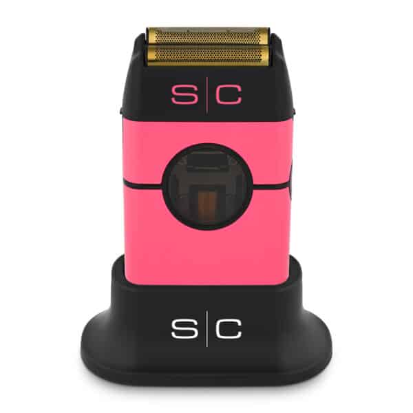 StyleCraft Instinct Shaver Pink #SC807PK - on Charging Stand