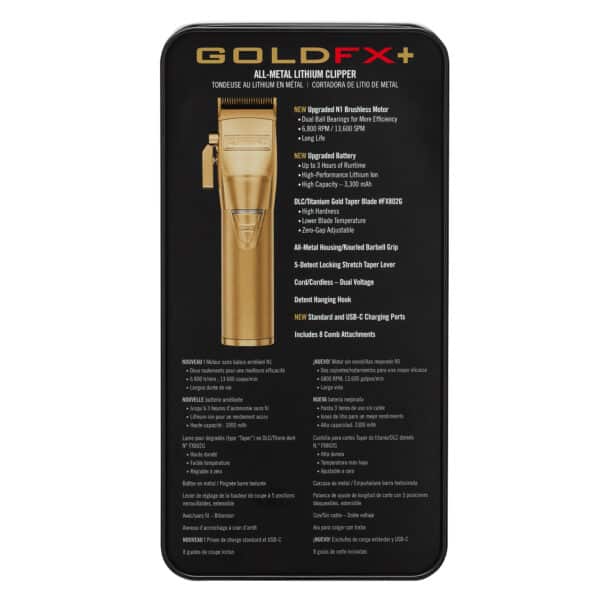 BabylissPro GoldFX+ Clipper FX870NG - Package Back