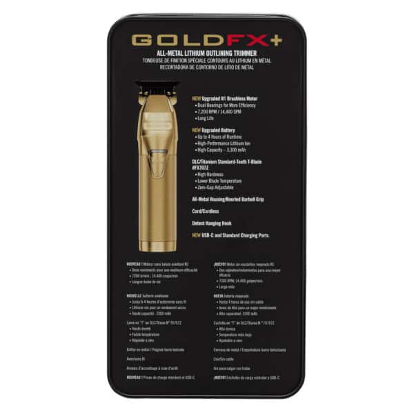 BabylissPro GoldFX+ Trimmer #FX787NG - Package Back