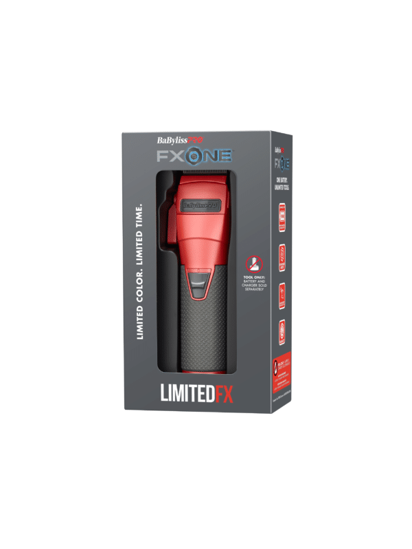 BabylissPro FXOne Limited Edition Matte Deep Orange Clipper (TOOL ONLY) #LFX899OC - Package Angled Left