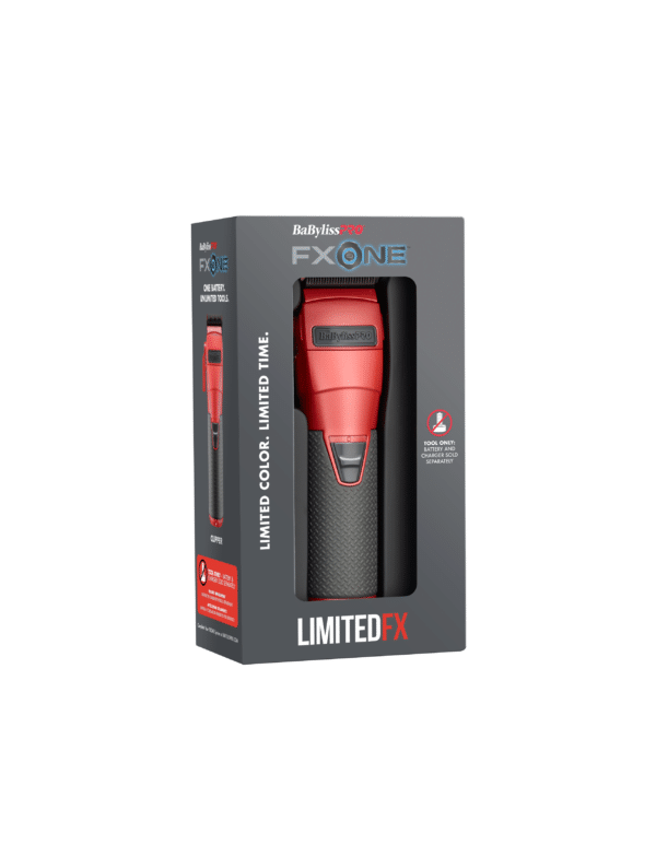 BabylissPro FXOne Limited Edition Matte Deep Orange Clipper (TOOL ONLY) #LFX899OC - Package Angled Right