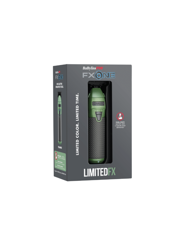 BabylissPro FXOne Limited Edition Matte Green Trimmer (TOOL ONLY) #LFX799GC - Package Angle Right