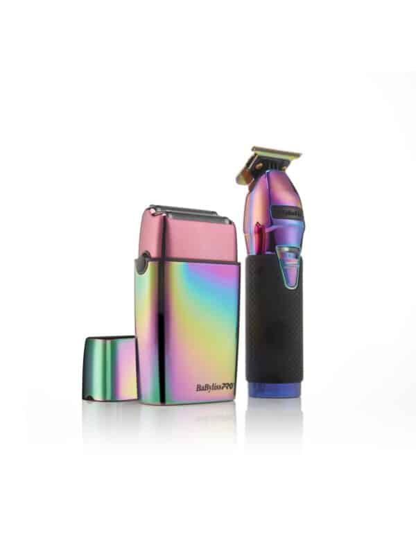 BabylissPro Limited Edition Iridescent Trimmer and Double Foil Shaver Value Pack #FXDUOFS2TRB