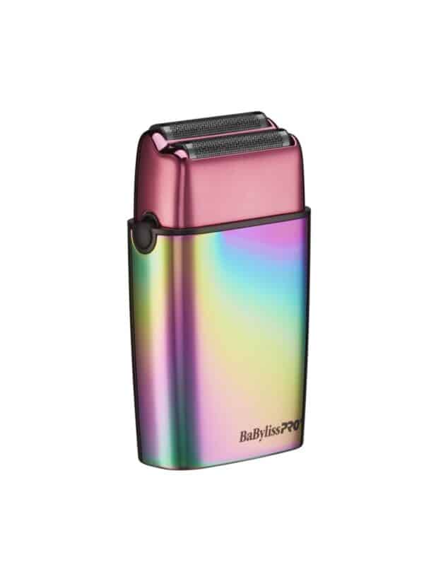 BabylissPro Limited Edition Iridescent Trimmer and Double Foil Shaver Value Pack #FXDUOFS2TRB - Foil Shaver Cap Off