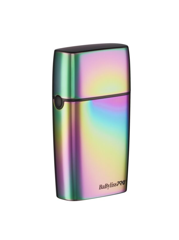 BabylissPro Limited Edition Iridescent Trimmer and Double Foil Shaver Value Pack #FXDUOFS2TRB - Foil Shaver Cap On