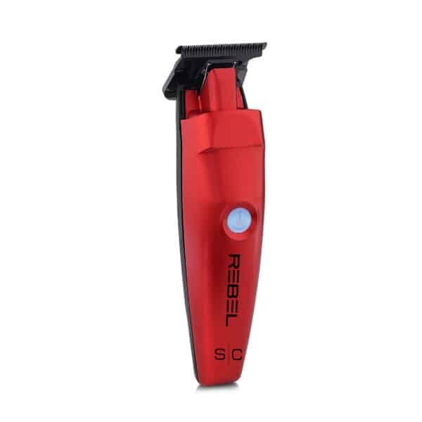 StyleCraft Rebel Clipper and Trimmer Combo (RED) #SC203R - Trimmer angled right