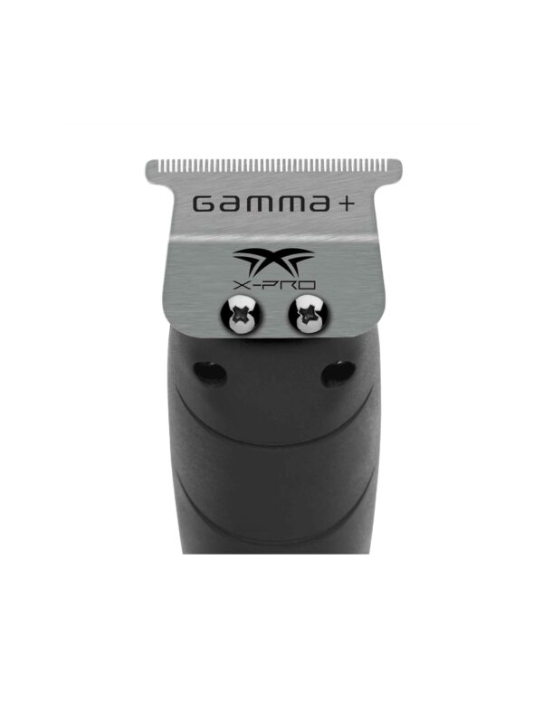 Gamma X-Pro Wide Stainless Steel Fixed Blade with "The One" DLC Moving Trimmer Blade #GP528SB - On Machine