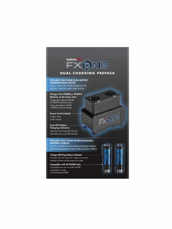 BabylissPro FXOne Dual Charging PrePack #FXC2BPPK - Package Back