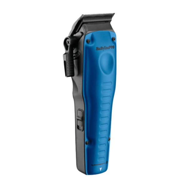 BabylissPro FXOne Lo-ProFX Limited Edition Blue Clipper #FX829BL - Angled lever View