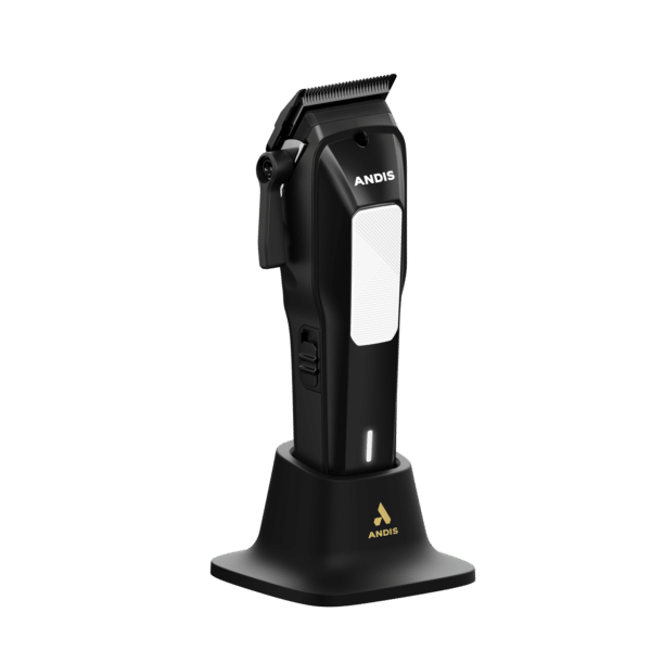 Andis Phenom Clipper #562060 - Black with white thumb on stand