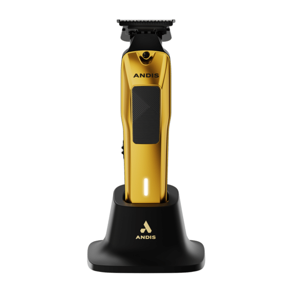 Andis Phenom Trimmer #562062 - Gold with black thumb on stand