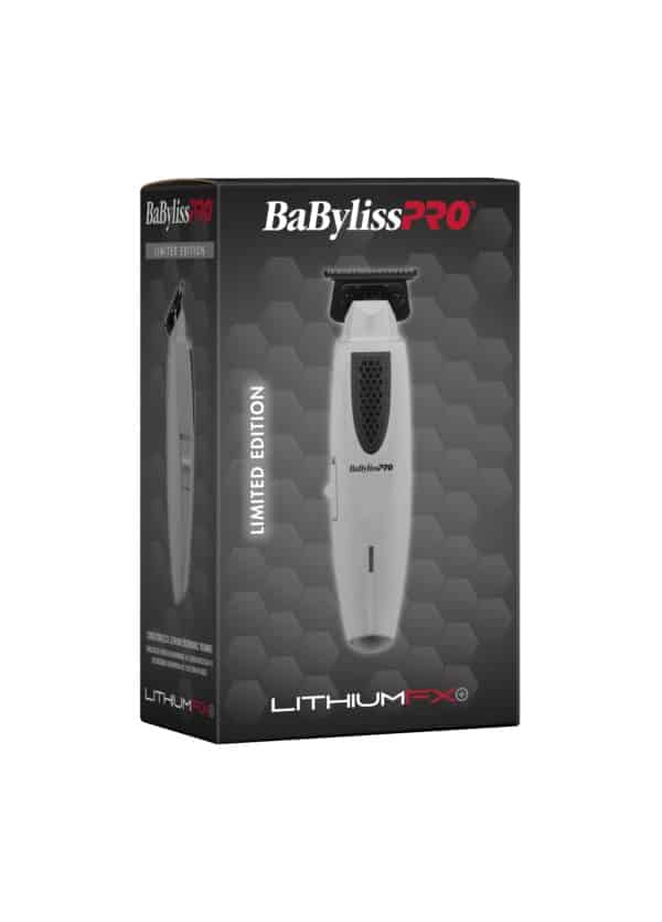 BabylissPro LithiumFX+ Limited Edition Grey Trimmer #FX773NGY - package angled right